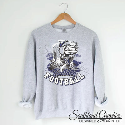 Bulldog Football - Adult Sweatshirt