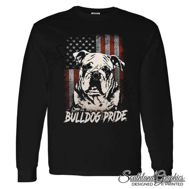 Bulldog Flag Tee - Youth Long Sleeve
