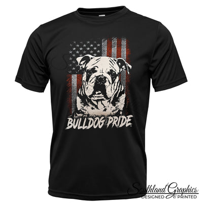 Bulldog Flag Tee - Adult Moisture Wicking