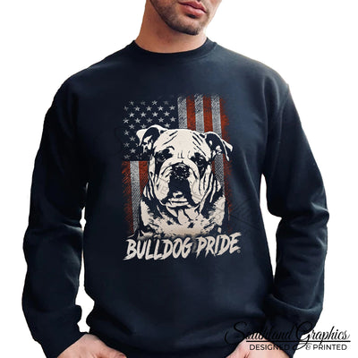 Bulldog Flag Tee - Adult Sweatshirt