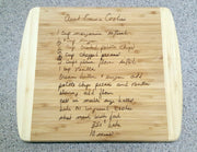 Hand Written Recipes Cutting Boards (please read description)