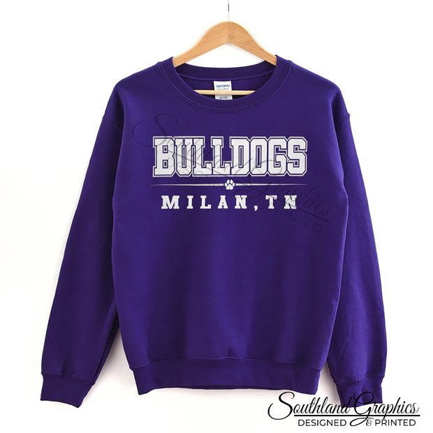 Bulldogs Milan, TN - Adult Sweatshirt