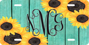 Sunflower Monogram License Plate